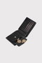 Zoozie Bags Tarjetero de Piel Auténtica con Bloqueo RFID Negro